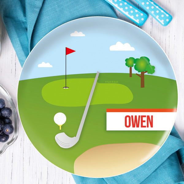My Love For Golf Personalized Kids Plates - Give Wink