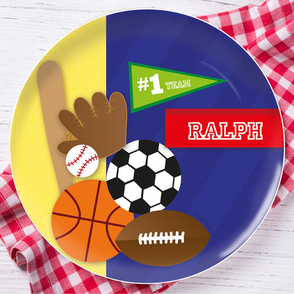 My Love For Sports Personalized Kids Plates - Give Wink