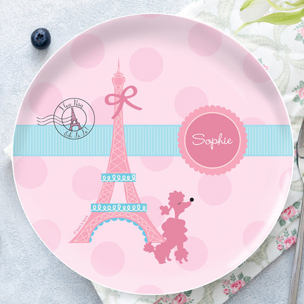 Ohh La La Paris Personalized Kids Plates - Give Wink