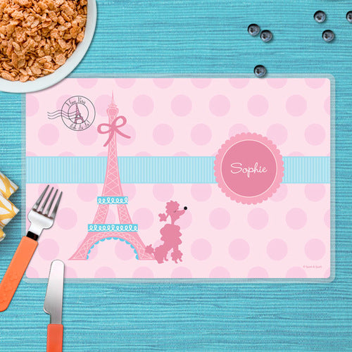 Ooh La La Paris Personalized Kids Placemat - Give Wink
