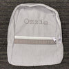 Personalized Seersucker Grey Large Backpack - Give Wink