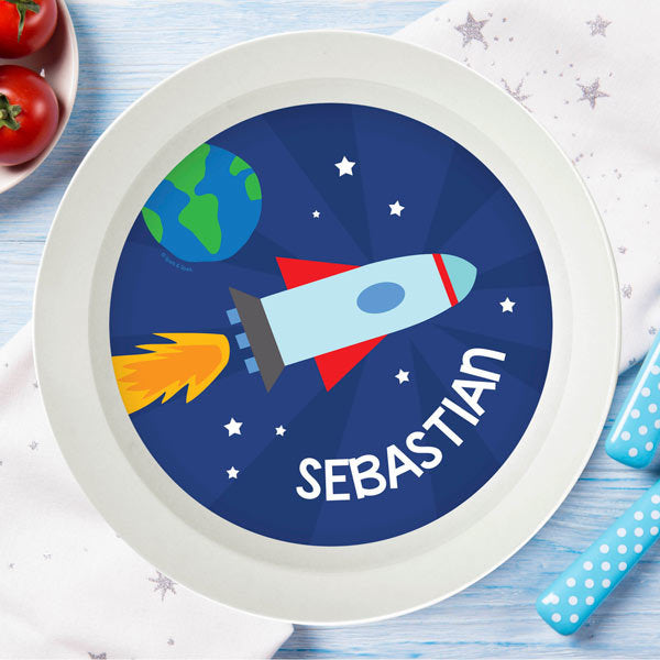 Rocket On The Sky Personalized Kids Bowl - Give Wink