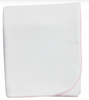 Pima Cotton Bubble Receiving Blanket - White / Pink - Give Wink