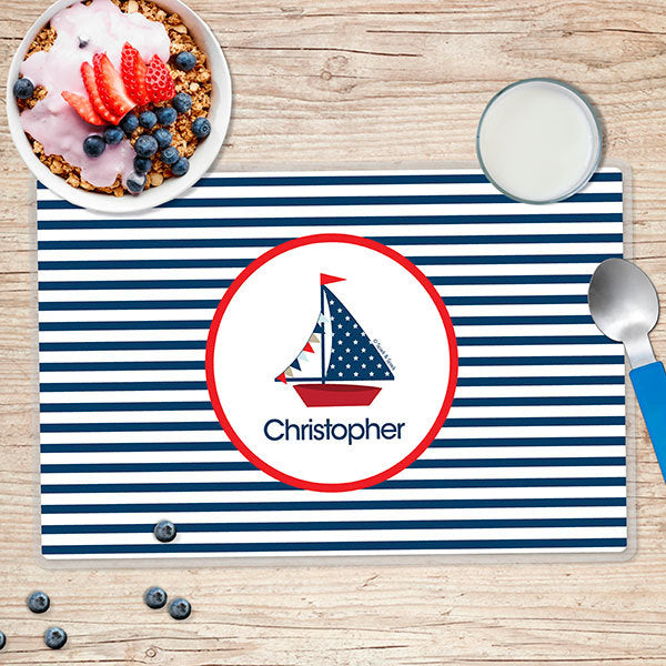 Set Sail Personalized Kids Placemat - Give Wink