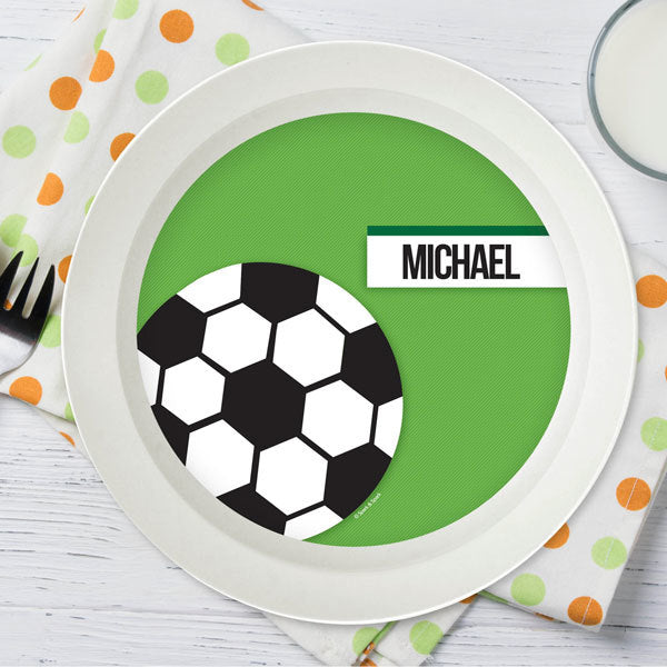 Soccer Fan Personalized Kids Bowl - Give Wink