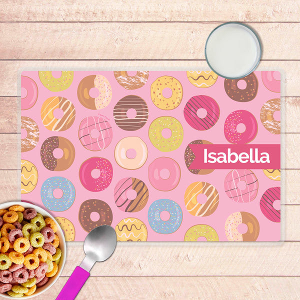 Sweet Donuts Personalized Kids Placemat - Give Wink