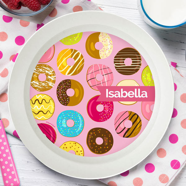 Sweet Donuts Personalized Kids Bowl - Give Wink