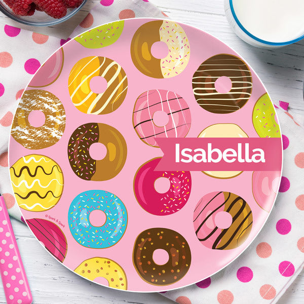 Sweet Donuts Personalized Kids Plates - Give Wink