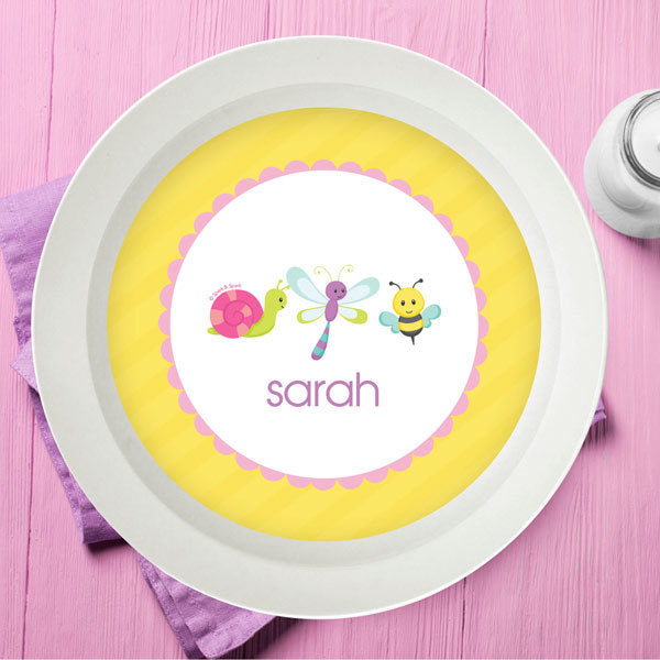 Three Sweet Little Bugs Personalized Kids Bowl - Give Wink