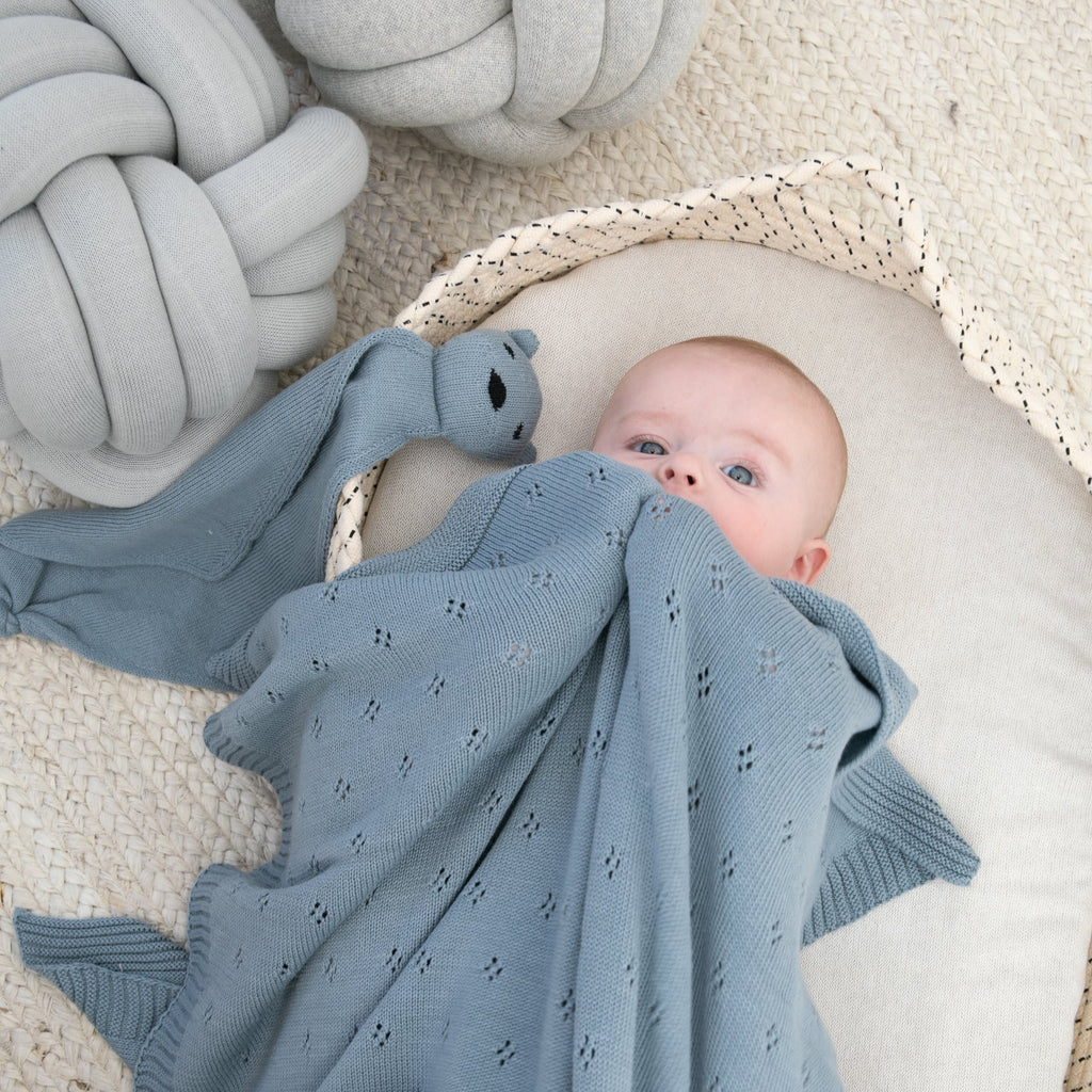 Knit and Lovie Set - Trefle Blue Grey - Give Wink