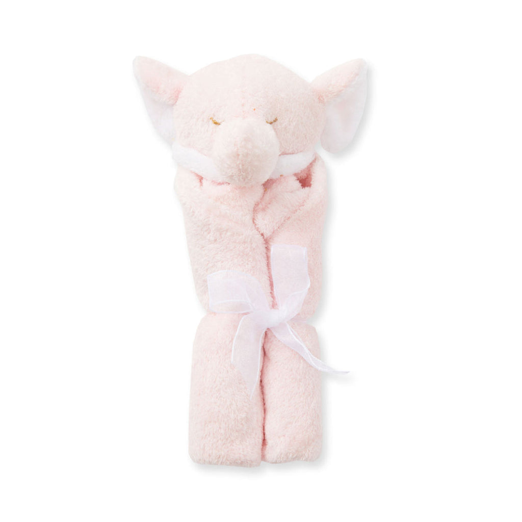 Personalized Pink Elephant Baby Lovie Blankie - Give Wink
