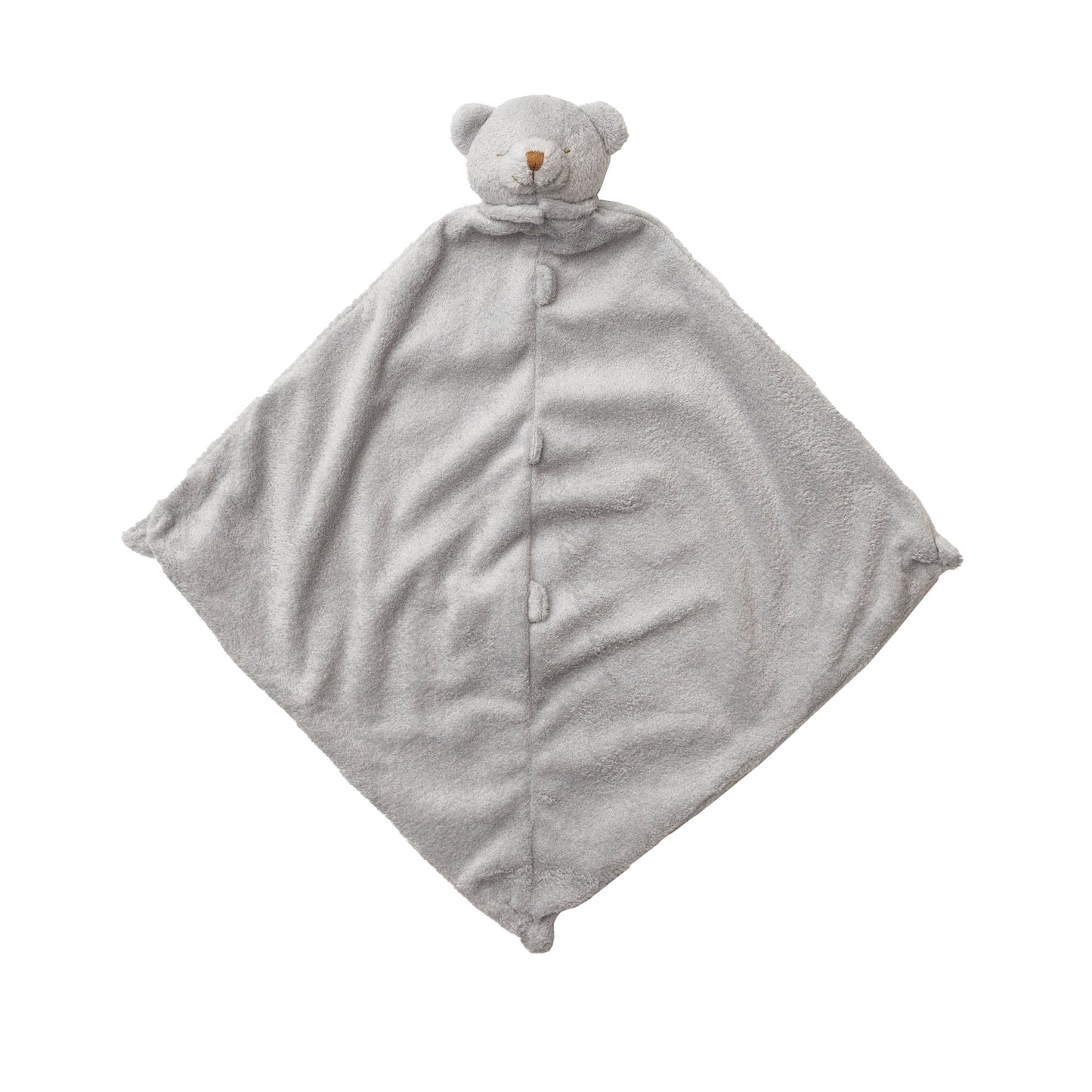 Personalized Grey Bear Baby Lovie Blankie - Give Wink