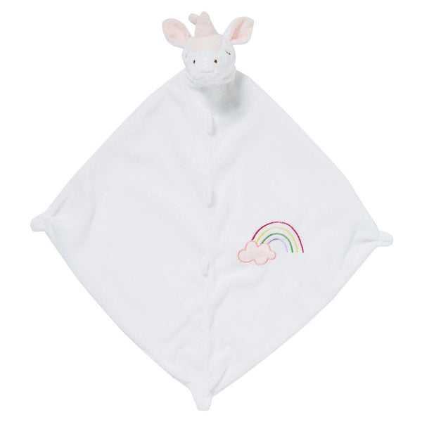 Personalized White Unicorn Baby Lovie Blankie - Give Wink