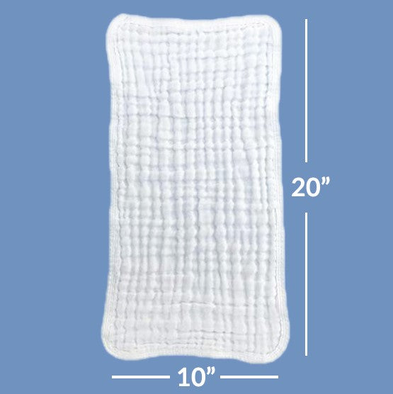 Personalized White Muslin Cotton Set of 3 Burp Cloths - Give Wink